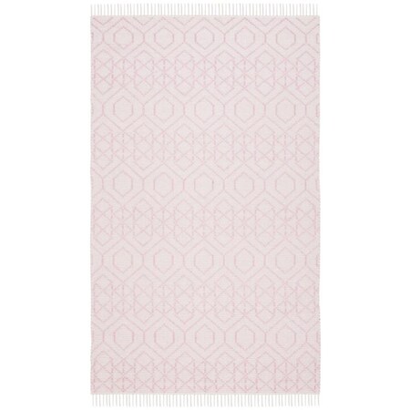 Safavieh 5 x 8 ft. Montauk 652U Hand Loomed Rectangle Area Rug Pink & Ivory MTK652U-5